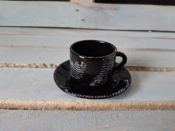 Чашка di caffe espresso с блюдцем