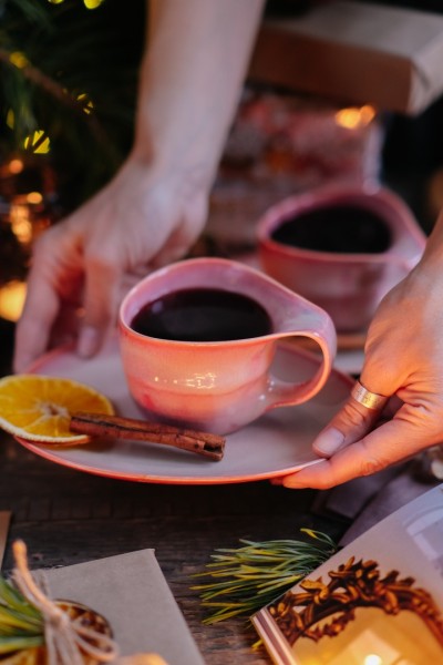 2 Класс Кружка цветок Фригг 200 мл и блюдце Серия Рассвет над Бергеном