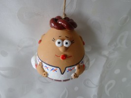 Сувенир колокол лепной Хохлушка