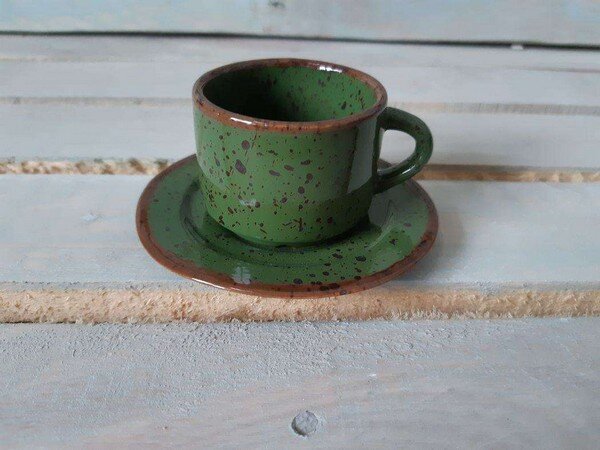 Чашка di caffe espresso с блюдцем